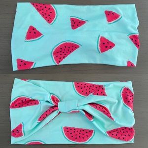 Watermelon + Mint wide headband